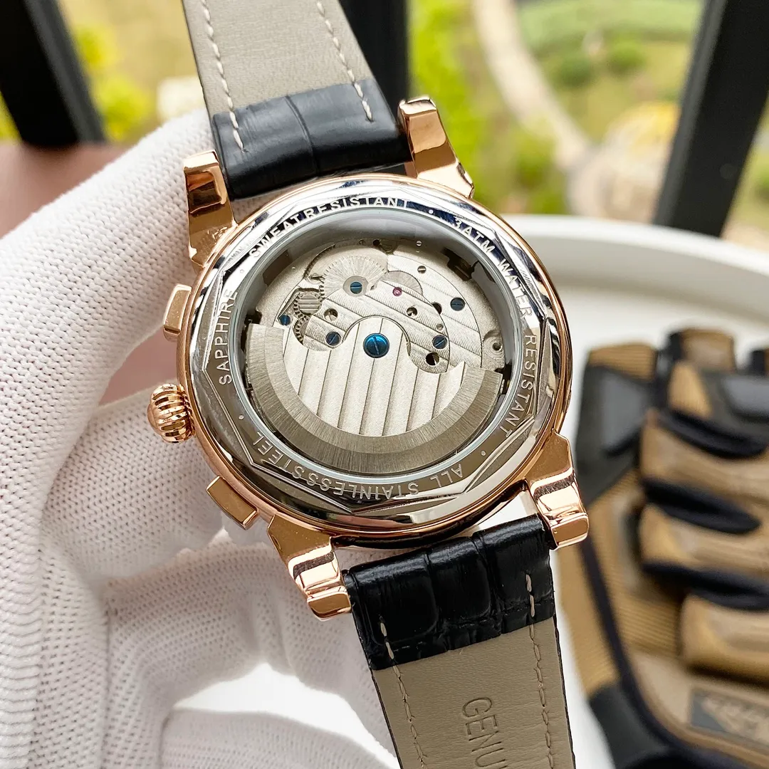 【High-end replica】💰1640! Patek Philippe - PATEK PHILIPPE 🏅🏅 Type: Men's watch 🎉🎉 Case: Top version 316 stainless steel L Strap: Imported calfskin strap/316L stainless steel strap Movement: Fully automatic imported mechanical movement ⚙ ️Mirror: Mineral anti-scratch mirror glass Size: 42mm diameter 11mm thick